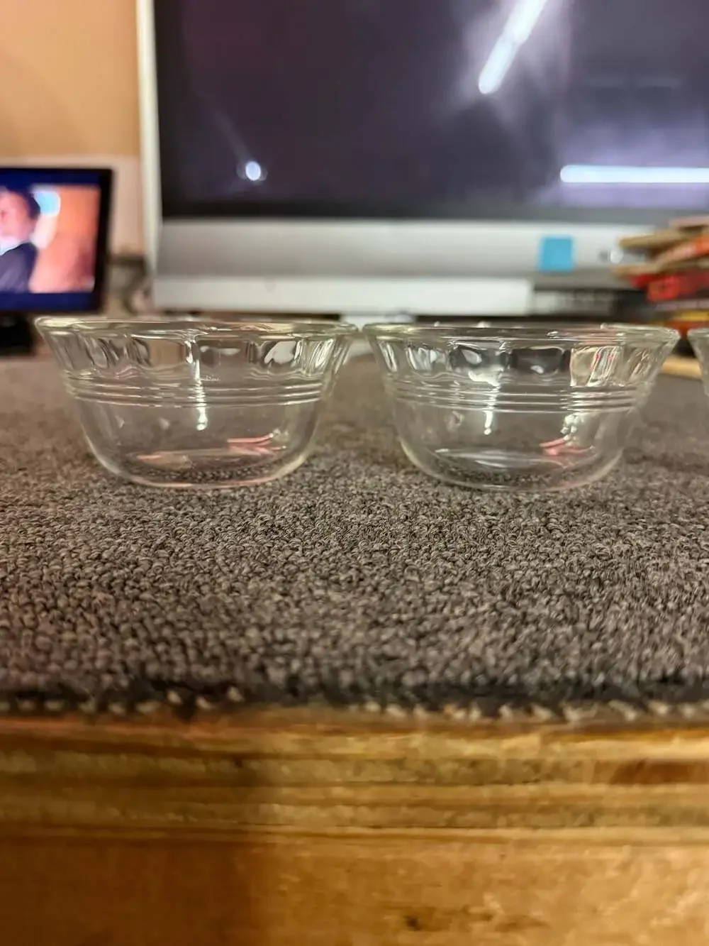 Pyrex Custard Cup Set of 4 Clear Glass 6 oz